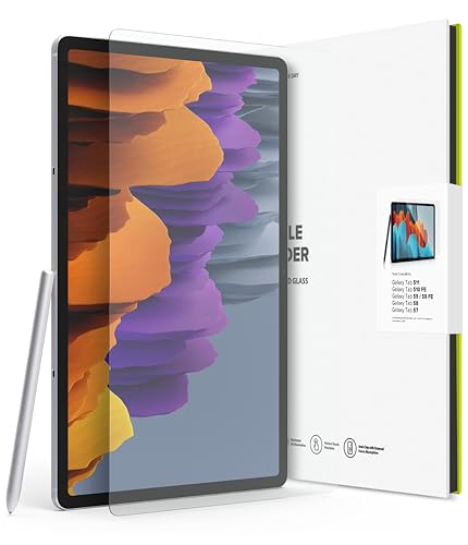 Ringke Invisible Defender Compatible with Samsung Galaxy Tab S9 / S9 FE / S8 / S7 Screen Protector, 9H Hardness Multi Layered Premium Tempered Glass