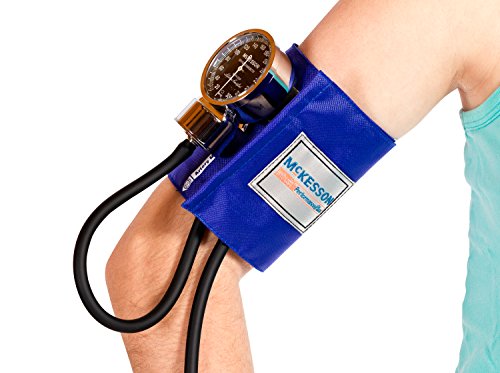 Mckesson Professional Large Adult Blood Pressure Aneroid Unit, Premium Chrome Style, 2-Tube, Burgundy (Each) #TOP1