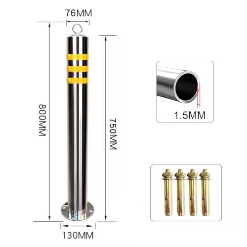 Borne de stationnement fixe Ø 76 mm pour sécurité copropriété
