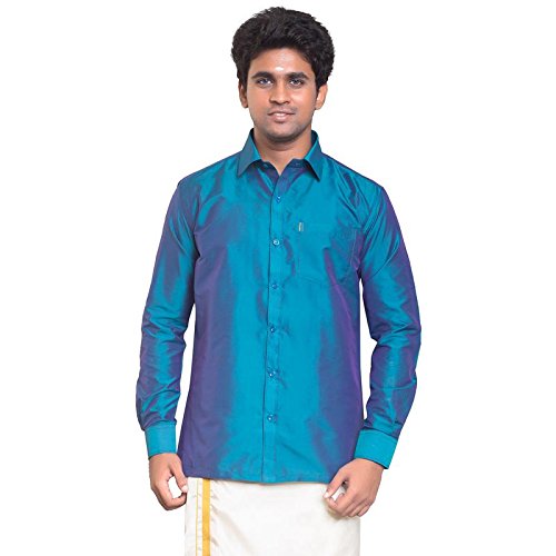 Image of THANGAMAGAN Men's Regular Fit Shirt (TF0050144PPUR Purple 44)