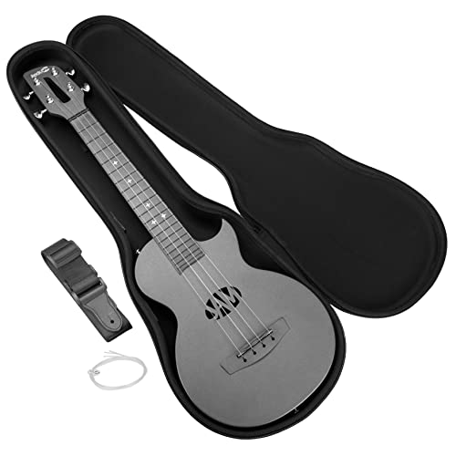 RockJam Carbon Fibre Ukulele with Case - Les Beatles, Paul McCartney, John Lennon, RIngo Starr, George Harrison RockJam Carbon Fibre Ukulele with Case