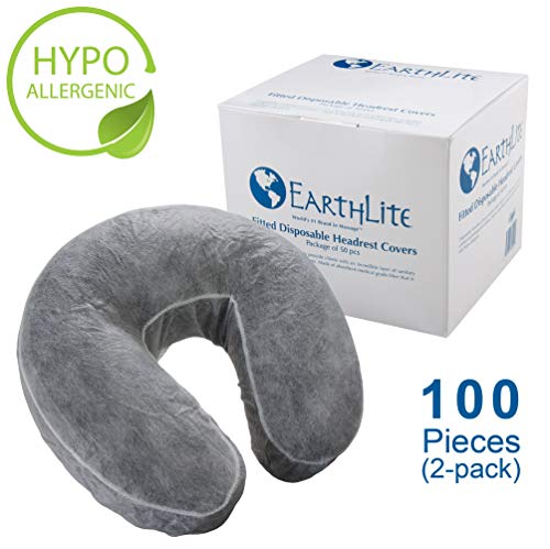 EARTHLITE Fitted Disposable Face Cradle Covers – Medical-Grade, Soft, Non-Sticking Massage Face Covers/Headrest Covers for Massage Tables & Massage Chairs