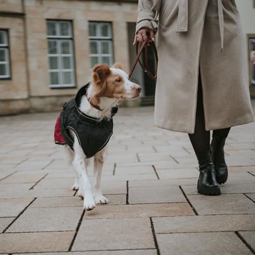 HUNTER Hundemantel UPPSALA COZY, Farbe: anthrazit/grau, wasser- und windabweisend, wärmendes Innenfutter, reflektierend, optimaler Komfort, waschbar bei 30 °C, für kalte Tage, Größe: 35