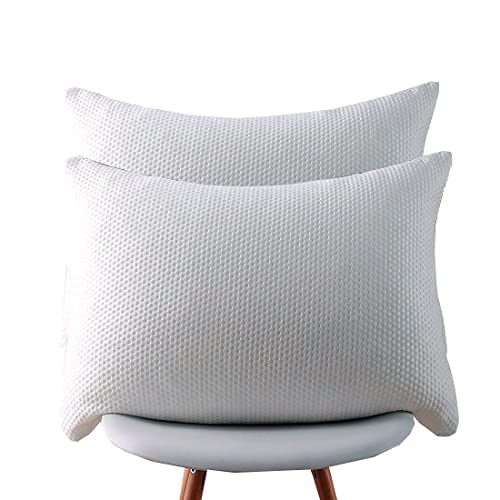 Image of ARLinen Microfiber Pillow Set Micro Filled Jersey Cotton Oxford Style Pillow Combo Set of 2 for Bed Room - 17 inch x 27 inch