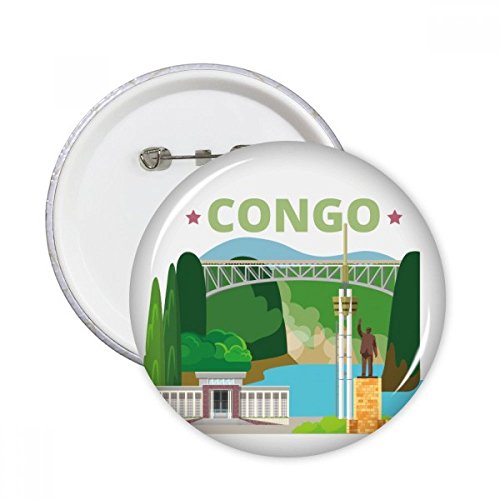 Badge Congo culturel rond idée cadeau originale pour customiser les vêtements en lot