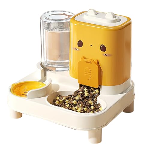 Dispensador automático de alimentos y agua para gatos – 2 en 1 para gatos, distribuidor inteligente para interiores y exteriores casa