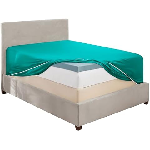Hearth & Harbor Teal Twin Fitted Sheet Cover