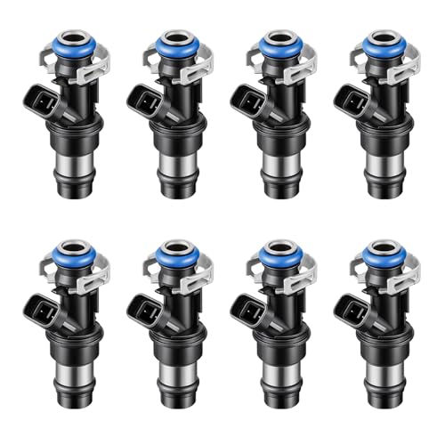 2 Holes 8Pcs Fuel Injectors Compatible with Chevy Chevrolet Tahoe Silverado Suburban Express 1500 2500 3500 GMC Sierra Yukon Cadillac Escalade Buick Rainier 4.8L 5.3L 6.0L Replace 17113553