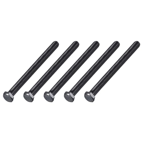 Image of METALLIXITY Hex Head Bolts (3 /8-16 x 4-1 /2 inch) 5Pcs, 304 Stainless Steel 18-8, Fully Threaded, External Hex Drive, Hex Head Screw Bolt, Black Oxide