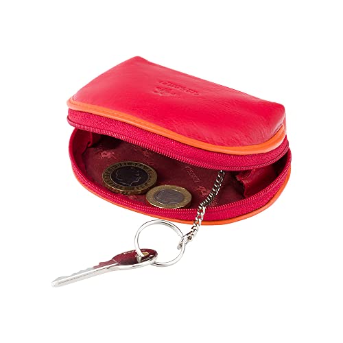 Image of Visconti RB63 Multi Color Ladies Soft Leather Coin Purse Key Wallet With Key Chain