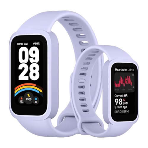 XIAOMI Smart Band 9 Active, smart watch, Schermo TFT 37mm, Monitoraggio Salute: SpO2, Frequenza Cardiaca, Sonno e Stress, 50 modalità sportive, Resistenza Acqua 5 ATM, Durata Batteria 18 giorni, Viola