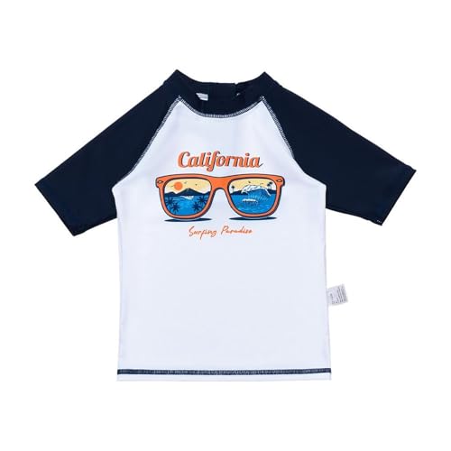 Maillots de bain garçon deux piece avec chapeau de soleil et t-shirt short natation 9 ans