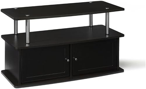 Mesa para TV Convenience Concepts Designs2Go con 2 gabinetes para TV plana de hasta 36 pulgadas u 80 libras, Madera, Espresso oscuro