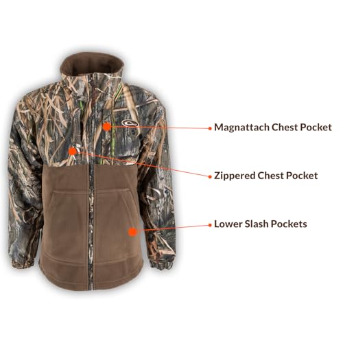 Image of Drake Waterfowl Youth MST Eqwader Warm Moisture-Wicking Fleece Lined Waterproof Windproof Breathable Full-Zip Outdoor Jacket