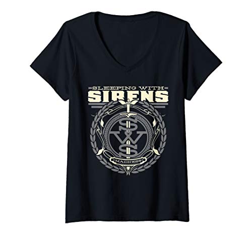 Womens Sleeping With Sirens - Dagger - Official Merchandise V-Neck T-Shirt
