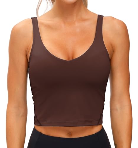 THE GYM PEOPLE Womens' Sports Bra Longline Wirefree Padded...