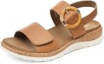 UBFEN Womens Flat Sandals Arch Support Open Toe Walking Comfy Casual Low Wedge Summer Shoes