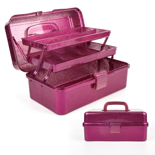 Find Scrapblooms 21803 Glitter Art & Craft Tool Storage Box,3-Layer Stackable Carry Tackle Box Sewing Box Organizer cover