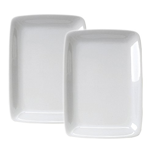 Greatest Product HIC Harold Import Co White Porcelain 8 x 12.25 Inch Rectangular Platter, Set of 2 Greatest Product HIC Harold Import Co White Porcelain 8 x 12.25 Inch Rectangular Platter, Set of 2