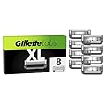Gillette Labs 8 Lamette da Barba di Ricambio a 5 Lame per il Rasoio Barba Manuale Gillette Labs Con Barra Integrata, Rasatura Profonda e Duratura, Comfort e Profondità