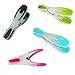 Sturdy Non Slip Wide Open Plastic Clothespins for Air Drying Clothes 1 Pack. 6 Grey, 6 Pink, 6 Blue, 6 Green