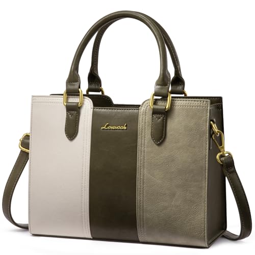 LOVEVOOK Purse for Women, Vintage Leather Shoulder Handbag, Small Ladies Satchel Tote Purse, Top Handle Crossbody Bag for Work, Travel and Daily Outings