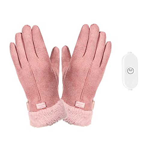 Winterhandschuhe Damen, USB Beheizte Touchscreen Handschuhe, Warme Skihandschuhe, Thermo-Handschuhe Mit 3 Stufentemperaturen Für Wandern Laufen Motorrad Skifahren Cover