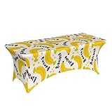 Novastar - Manteles de mesa rectangulares de 6 pies, manteles elásticos de plátano, rectangulares, de elastano elástico, para fiestas, banquetes, bodas y eventos