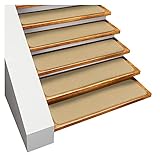 Set of 15 Skid-resistant Carpet Stair Treads - Camel Tan - 8 In. X 30 In. - Several Other Sizes to Choose From