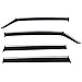 Window Visor Compatible With 2015-2017 Jeep Renegade | Injection W Chrome Trim PC Window Visor Rain Guard Shade by IKON MOTORSPORTS | 2016