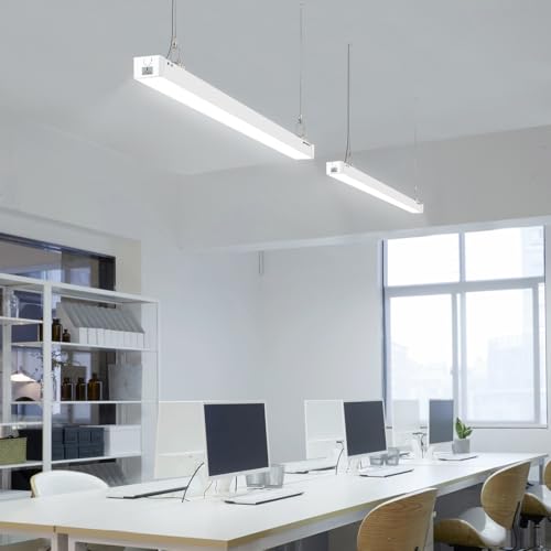 DAKASON 4FT Linkable LED Linear Light, 50W/40W/30W, 3000K/4000K/5000K CCT Selectable, Commercial Linear Lighting Fixture for Office, Dimmable Suspended/Flush Mount Light, White 1 Pack by DAKASON - Image 8