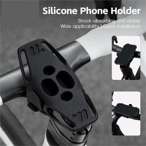 Support téléphone vélo route et VTT accessoires guidon silicone gris x2