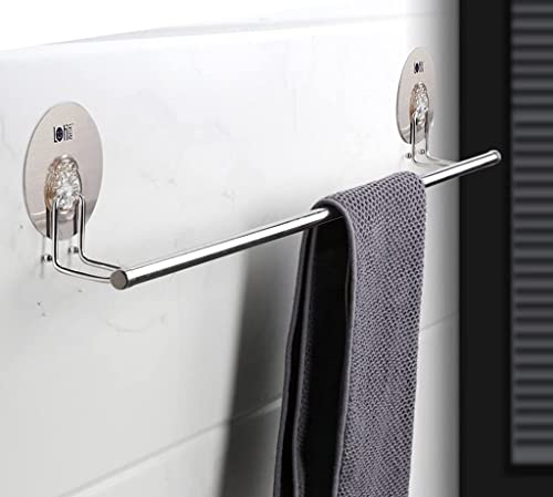 Double serviette rail de serviette argenté et barre de serviette auto-adhésive