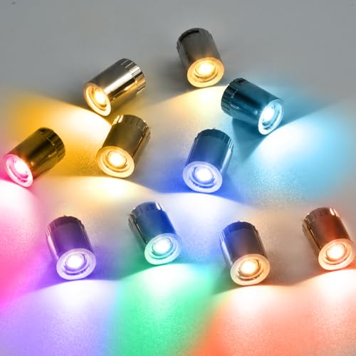 10 pcs Mini Luz LED, Micro Luces LED, Luz LED Pequeña Mini con Pilas, Lámpara de Juguete Pequeña, Adecuada para Decorar Casas de Juguete, Manualidades de Bricolaje (Luz Colorida)