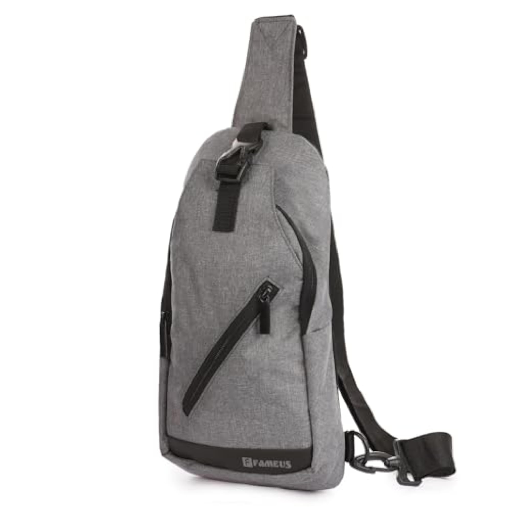 Grey Sling Crossbody Chest & Shoulder Bag