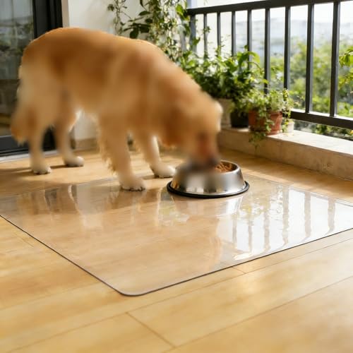 Tapis de sol transparent antidérapant et imperméable animaux