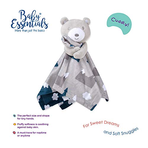 Image of Minky Animal Snuggler Lovey Blanket for Kids, Babies, Boys, Girls, Gender Neutral Security Blanket with Stuffed Animal (Beloved Snowcap Bear)