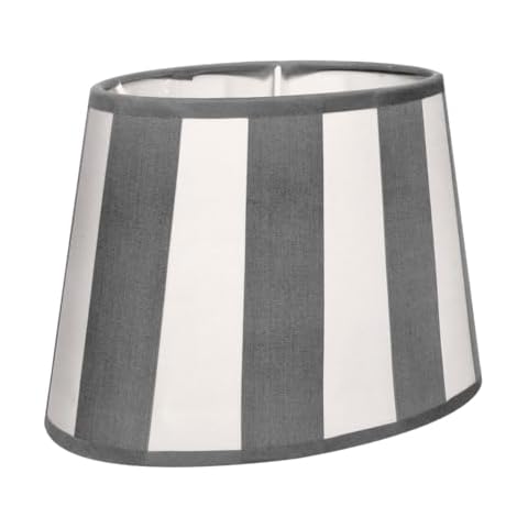 B-Ware Striped Table Lampshade E27 Oval Cover