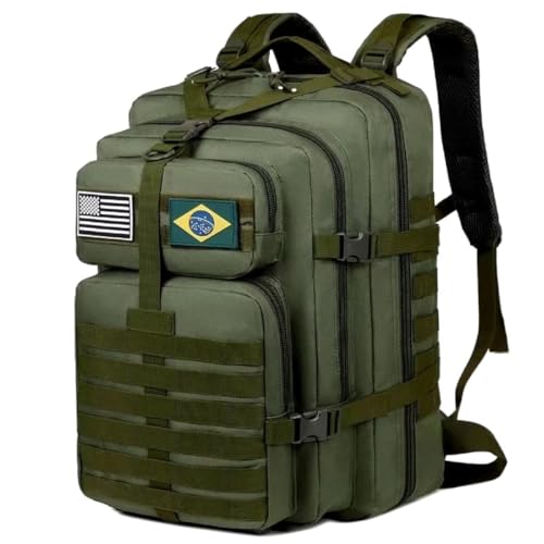 Mochila Tática Militar 50L, Impermeável, para Trilha, Camping, Sobrevivência, Sistema Molle