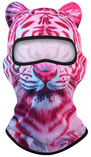 Image of 3D Cat Ski Balaclava Sheisty Face Mask with Ears Cute Animal Ski Mask for Music Festivals Raves Party Outdoor Activities