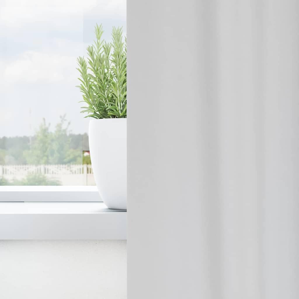 Cortinas opacas con anillas, 2 unidades, poliéster gris claro, 225 x 140 cm, con ojales y trabillas, para salón, dormitorio, oficina, con protección de privacidad y protección contra la luz