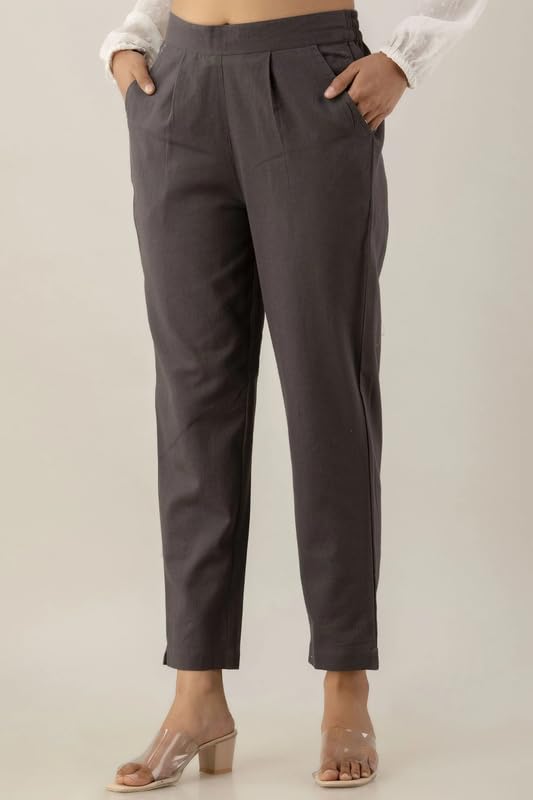 Image of Moirai Cotton Regular Fit Woman Trousers Pants Kurti Pant Daily Casual Formal Office Use