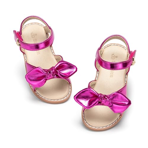 Image of THEE BRON Toddler Girls Sandals Wedding Flower Girl Dress Shoes Open Toe Flats