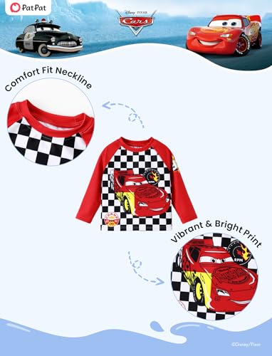 Image of Disney Marvel Spiderman Swimsuit Rash Guard Shirt & Swim Trunks Stitch Boys Swim Set UPF 50+ Summer Kids Bathing Suit 3M-13T