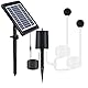 GuKKK Solar Sauerstoffpumpe, 4W Solar Teichbelüfter mit 2200mAh Akku, Solar Luftpumpe Aquarium Oxygenator, Oxygenator Aquarium Luftpumpe Angelbelüfter mit Rohr Luftblasensteinen, für Gartenteiche (A)