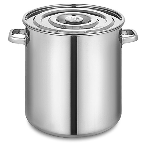 Mophorn Lid 25Gal Home Brew and Stock Pot Cookware, 100 Quart