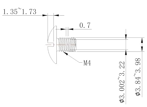 Cs7710 Open Hole Chicago Screws, 3/8" Post, Nickel Plate, Solid Brass-Ll (50 Per Bag) #TOP3