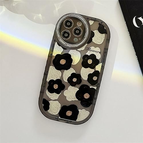 Coque antichoc iPhone 13 Pro Max anti-rayure caméra fleur paillettes