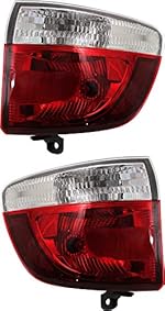 Evan-Fischer Tail Light Assembly Compatible with 2011-2013 Dodge Durango Outer Set of 2 Passenger and Driver Side