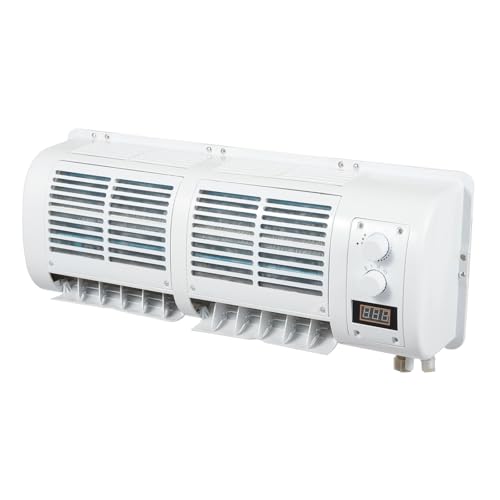 MEHOOSPVN Aire acondicionado para coche de 12 V con pantalla LCD, 100 W, nivel de ruido de 65 dB, temperatura ajustable de 16 a 30 °C, para camiones, carretillas elevadoras, autocaravanas y